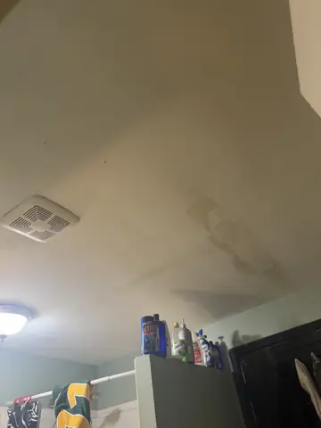 Ceiling repair in a room before painting